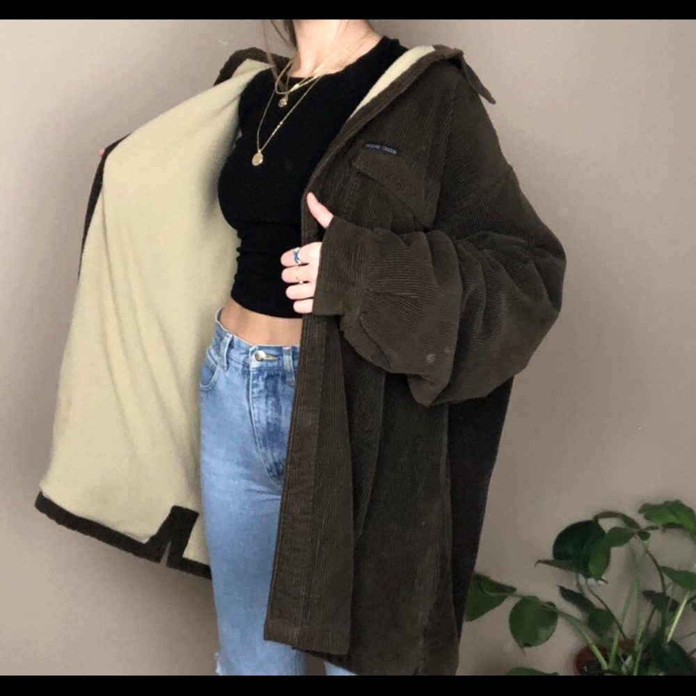 brown corduroy coat